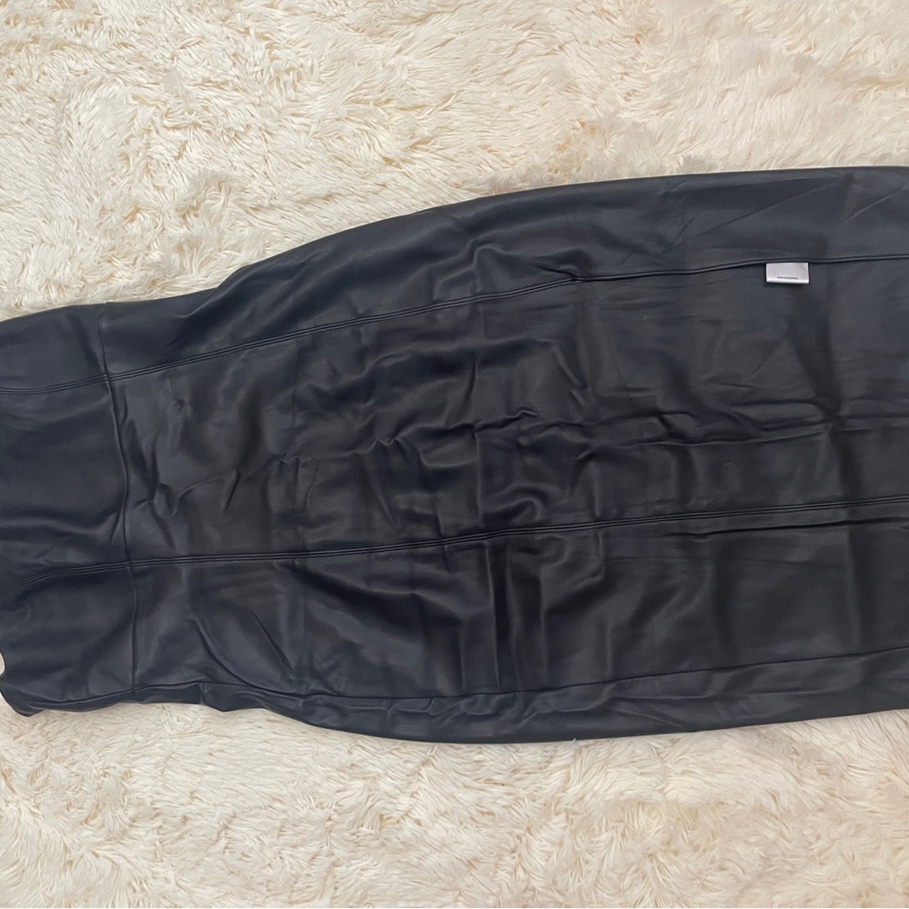 Express vegan leather dress